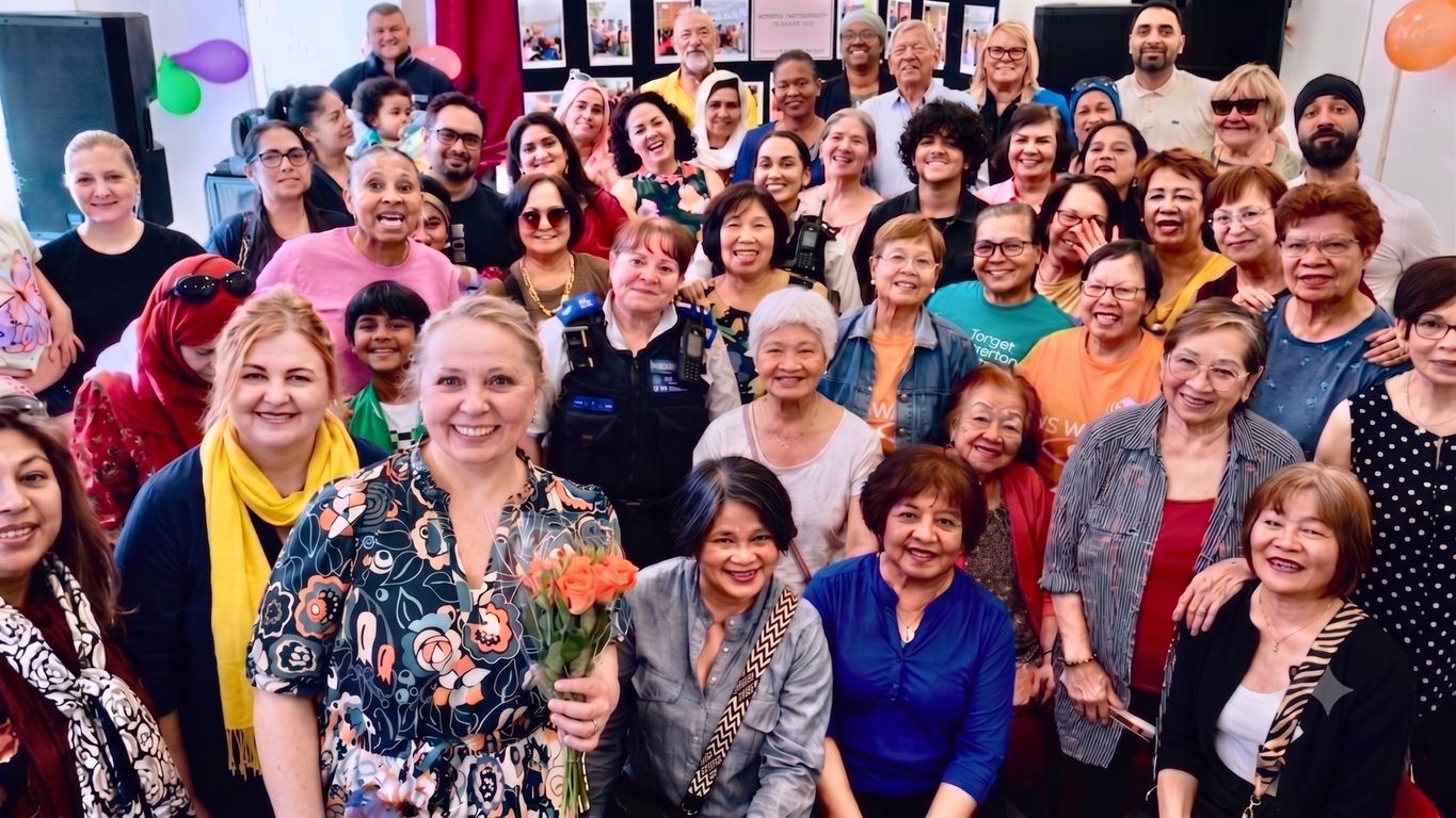 Our community together at a celebration